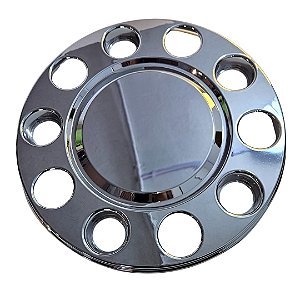 Calota Para Roda Personalizável Cromada Aro 22,5 10 Furos Caminhão