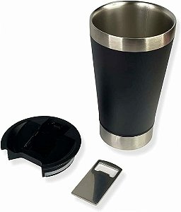 COPO TERMICO TIPO STANLEY COM TAMPA E ABRIDOR 473ML