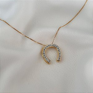 Colar Feminino Ferradura Brilhante