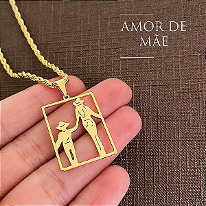 Colar Feminino Mãe e Filho Country com Cordão Baiano