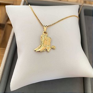 Colar Feminino Par de Botas Country