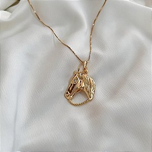 Colar Feminino Cavalo com Rédea