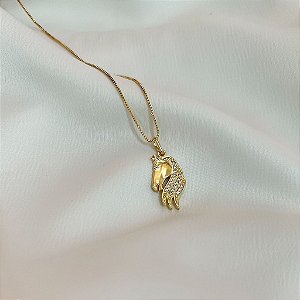 Colar Feminino Cavalo Real com Zircônias