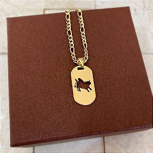 Colar Masculino Rodeio com Cordão 3x1