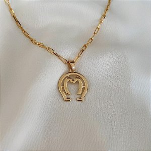 Colar Masculino Mangalarga Marchador com Cordão Cartier