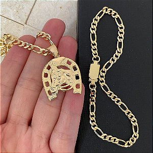 Conjunto Masculino Cavalo na Ferradura Rústico com Cordão 3x1