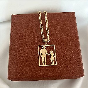 Colar Masculino Pai de Menina com Cordão Cartier