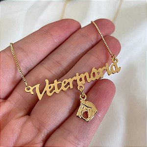 Gargantilha Feminina Veterinária com Cavalo