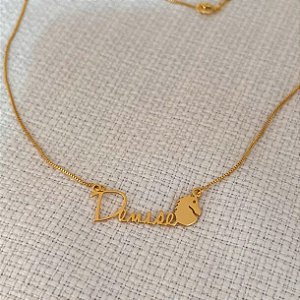 Colar Personalizado Denise com Cavalo Banhado a Ouro 18k