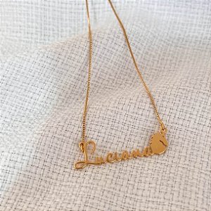 Colar Personalizado Luciana com Cavalo Banhado a Ouro 18k