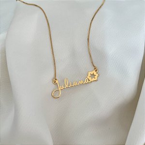 Colar Personalizado Juliana com Agronomia Banhado a Ouro 18k
