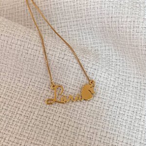 Colar Personalizado Lara com Cavalo Banhado a Ouro 18k