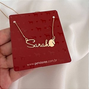 Colar Personalizado Sarah com Cavalo Banhado a Ouro 18k