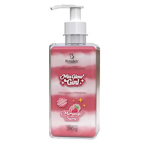Gel aromatizante beijavel Morango com Creme Mix Glow Girl