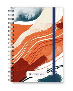 Caderno A5 Florart Terracota Abstrato