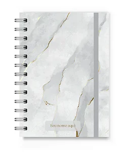 Caderneta A6 Florart Marmorizado Branco