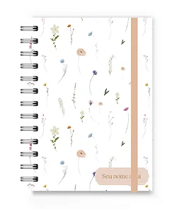 Caderneta A6 Florart Floral Delicado