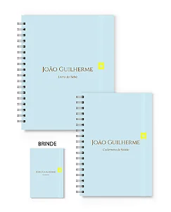 Kit Florart Livro + Caderneta Azul Liso
