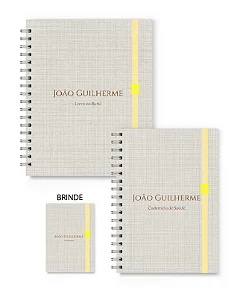 Kit Florart Livro + Caderneta Bege Textura