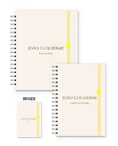 Kit Florart Livro + Caderneta Bege Liso
