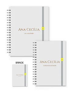 Kit Florart Livro + Caderneta Cinza Liso