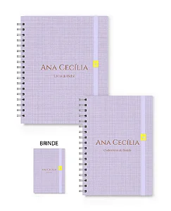 Kit Florart Livro + Caderneta Lilás Textura