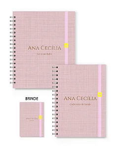 Kit Florart Livro + Caderneta Rosa Textura