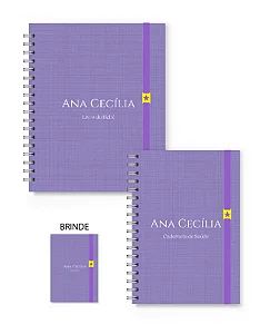 Kit Florart Livro + Caderneta Roxo Textura