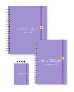 Kit Florart Livro + Caderneta Roxo Liso