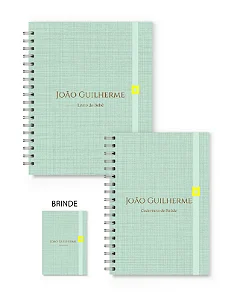 Kit Florart Livro + Caderneta Verde Claro Textura
