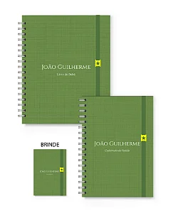 Kit Florart Livro + Caderneta Verde Textura