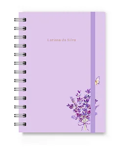Caderneta A6 Florart Lilás Floral