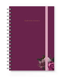 Caderno A5 Florart Roxo Floral