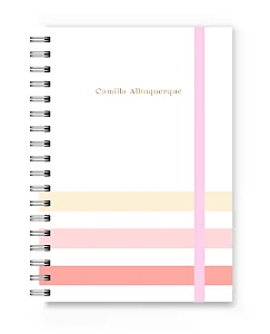 Caderno A5 Florart Listras Rosas