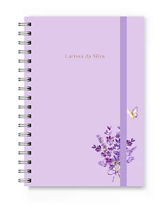Caderno A5 Florart Lilás Floral