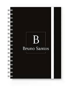 Caderno A5 Florart Alfabeto Black