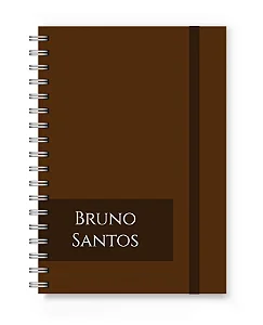 Caderno A5 Florart Marrom Clássico