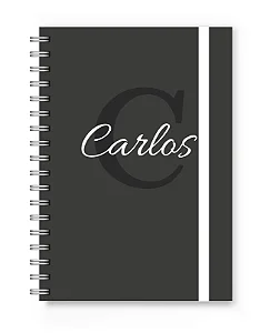 Caderno A5 Florart Alfabeto Cinza