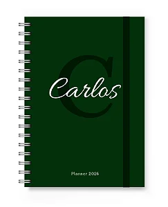 Planner 2026 Florart Alfabeto Verde