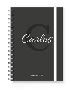 Planner 2026 Florart Alfabeto Cinza
