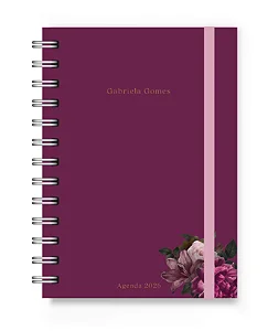Mini Agenda 2026 Florart Roxo Floral