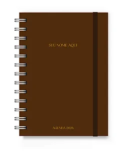 Mini Agenda 2026 Florart Marrom