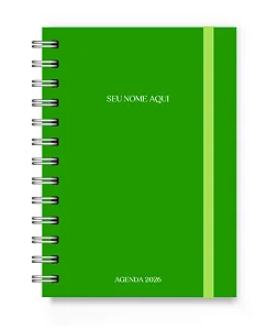 Mini Agenda 2026 Florart Verde Limão
