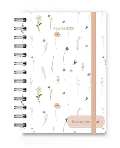 Mini Agenda 2026 Florart Floral Delicado