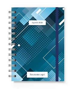Mini Agenda 2026 Florart Abstrato Azul