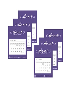 Kit 25 Calendários de Geladeira 2026 com Sua Logo | Brinde Corporativo
