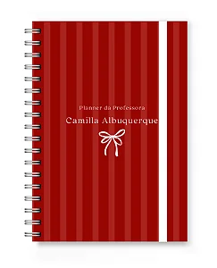 Planner da Professora Florart Vermelho