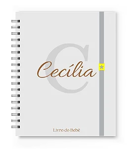 Livro do Bebê Florart Alfabeto Cinza