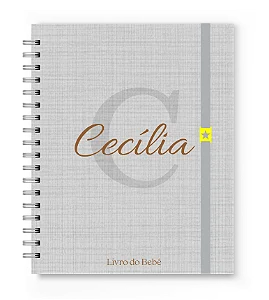 Livro do Bebê Florart Alfabeto Cinza Textura