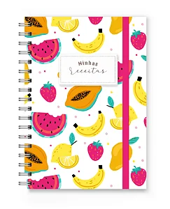 Caderno de Receitas - Capa Frutas